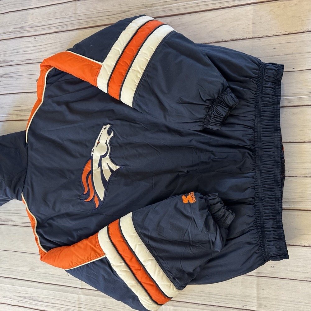 Vintage Starter Denver Broncos Jacket XL + Super Bowl XXXIII Football COA Korea - Picture 12 of 12
